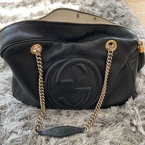 Gucci Soho Medium Double Chain Strap Shoulder Bag